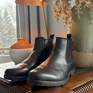 Black Leather Men's Boots